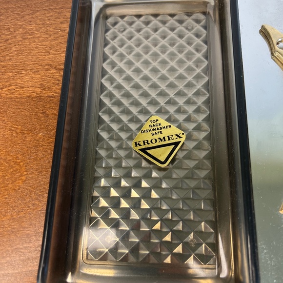 Kromex 60’s Chrome Stainless MCM Vogue Giftware Snack Serving Tray Original Box - Picture 9 of 15